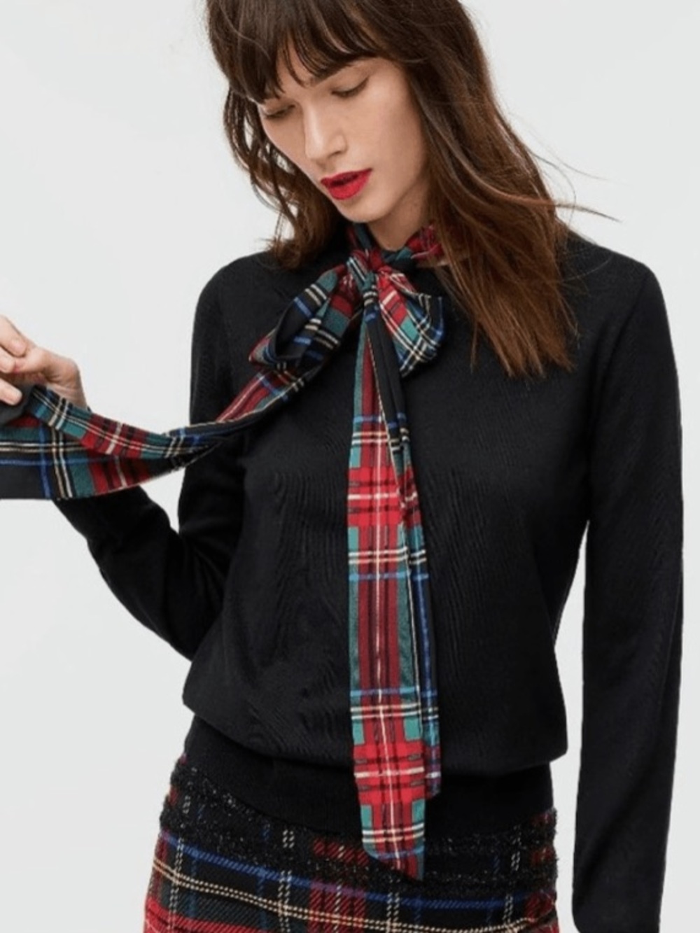 J. Crew Merino Wool Scarf Tie Sweater